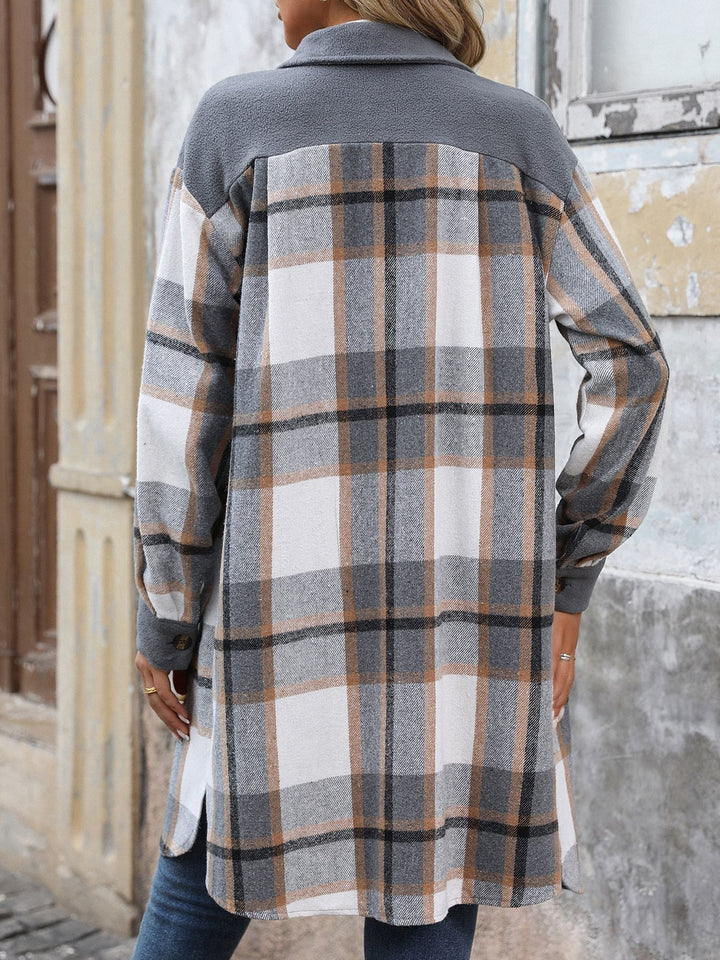 Drune | Karierter Button-Up-Jacke