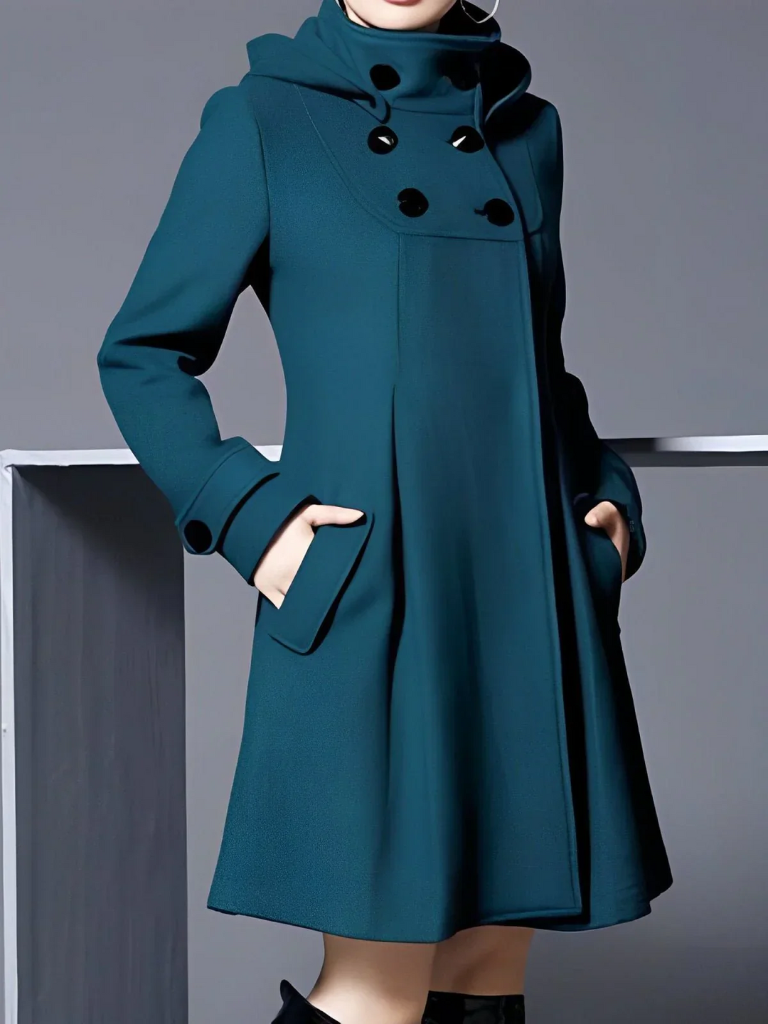 Drune | Elegante Damenmantel mit Tailliertem Kragen