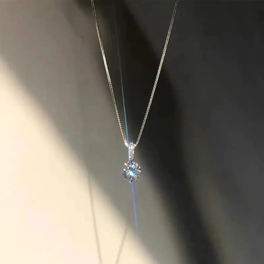 Drune | Sterling Silber Runde Zirkon Kette