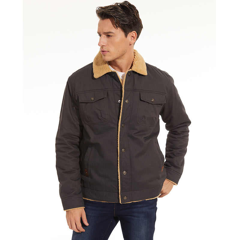 Drune | Winterjacke mit Sherpa-futter Wasserabweisend Warm und Robust