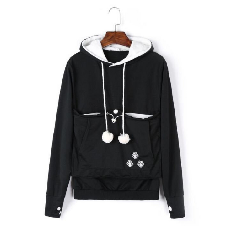 Drune | Hoodie - Pullover mit Kapuze - Katzentasche