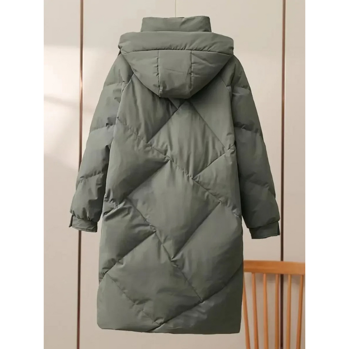 Drune | Stylische Graue Leichte Pufferjacke mit Umlegekragen für Frauen