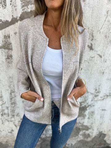 Drune | Trendiger Cardigan mit Reißverschluss Gemütlicher Look Modisch und Vielseitig