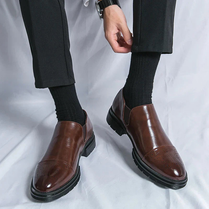 Drune | Elegante Herrenschuhe Klassische Slipper Anzugschuhe Mit Eleganter Verarbeitung