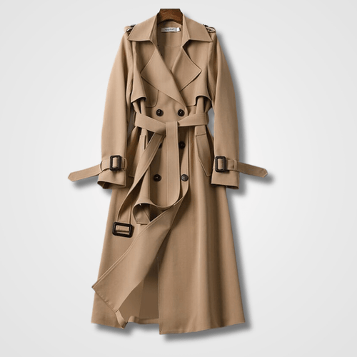 Drune | Langer Trenchcoat - Gürteltaille - Leichtes Polyester - Zeitlose Oberbekleidung