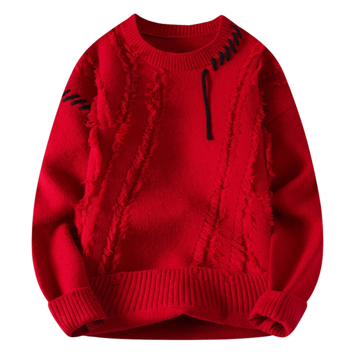 Drune | Strickjacke mit Rohnähten Lässiger Schnitt Einzigartiger Streetwear-stil