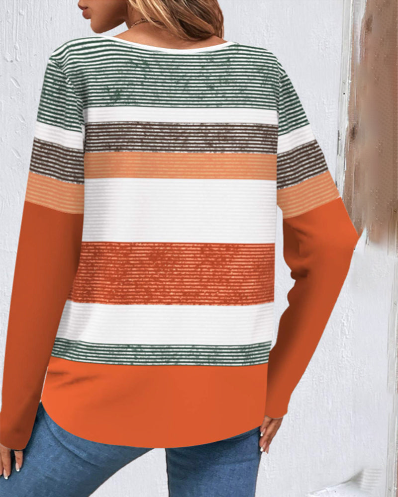 Drune | Colorblock Top mit Raglanärmeln