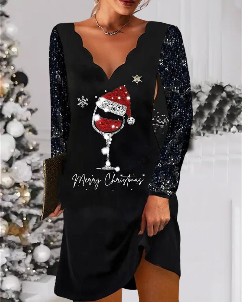 Drune | Bequem Chic V-Ausschnitt Cheer Dress