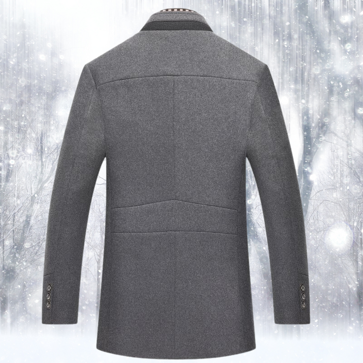 Drune | Wollmischung Taillierter Schnitt Stehkragen Gepolstertes Futter Knopfverschluss