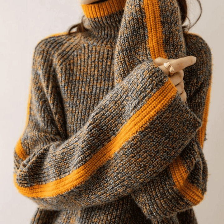 Drune | Ravelyn Melange-Strick-Rollkragenpullover
