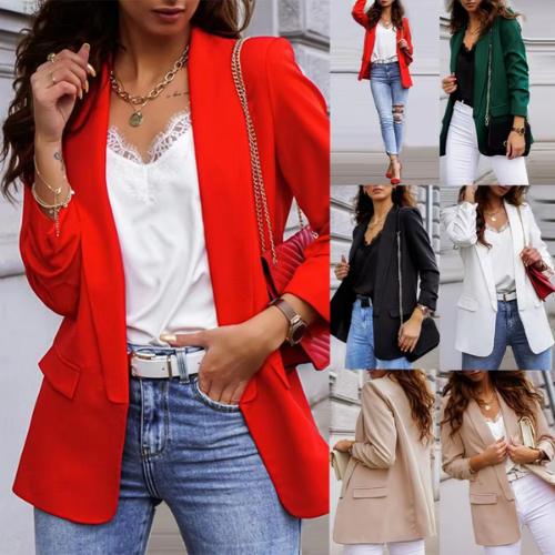 Drune | Stilvolle Damen Blazer mit Einzelknopfverschluss Ideal für Die Arbeit