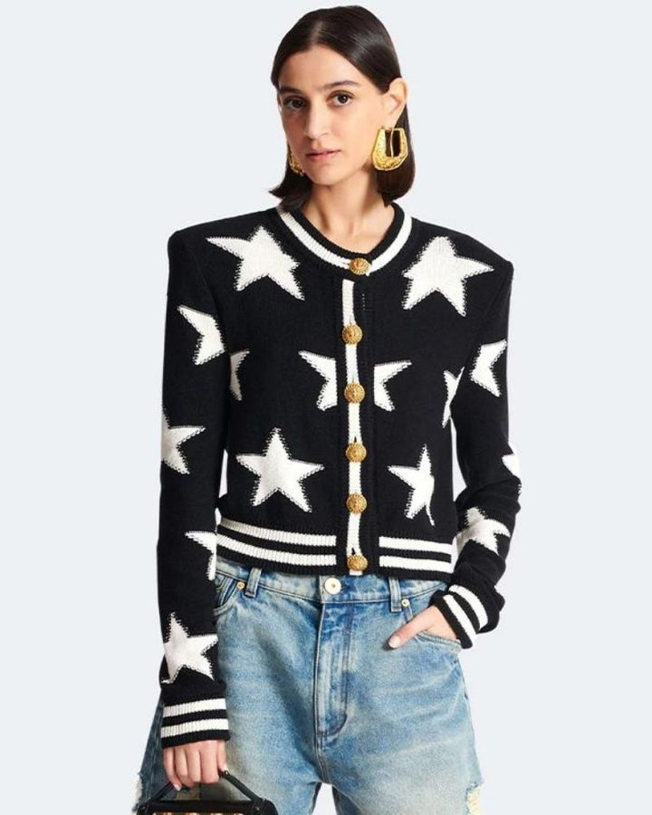 Drune | Strick Jacquard Cardigan