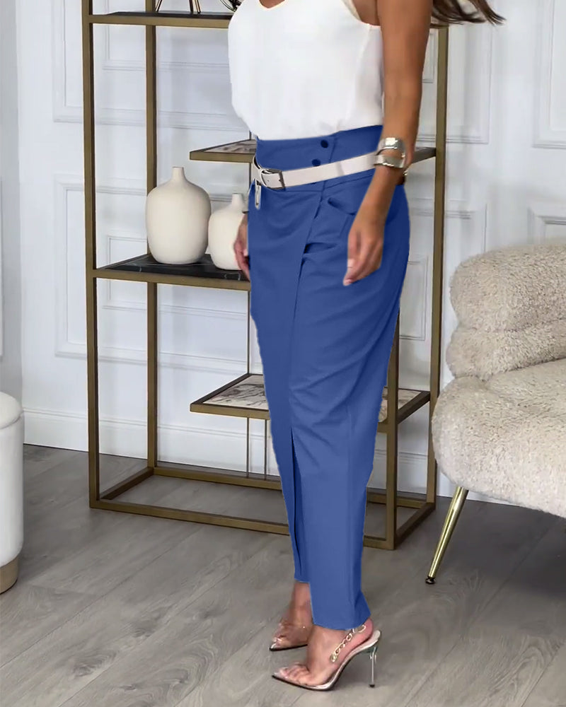 Drune | Patchwork Hose Mit Gürtel