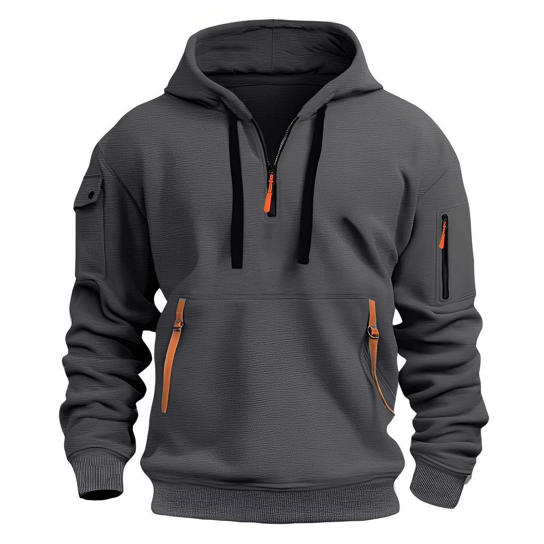 Drune | Lässiger, lockerer Hoodie mit Reißverschluss für Männer