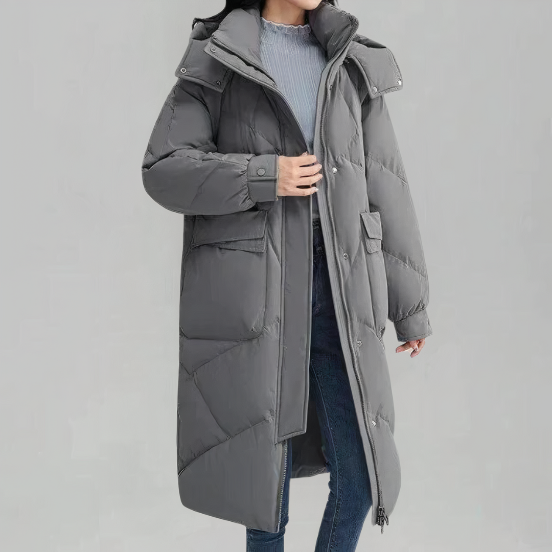 Drune | Lange Daunenjacke für Damen Chic