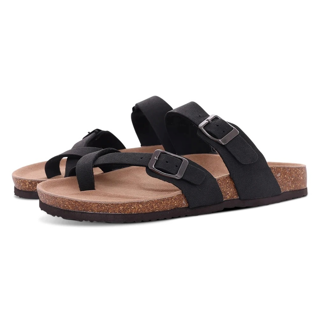 Drune | Wildleder Damen Sandalen Mit Doppeltem Riemen