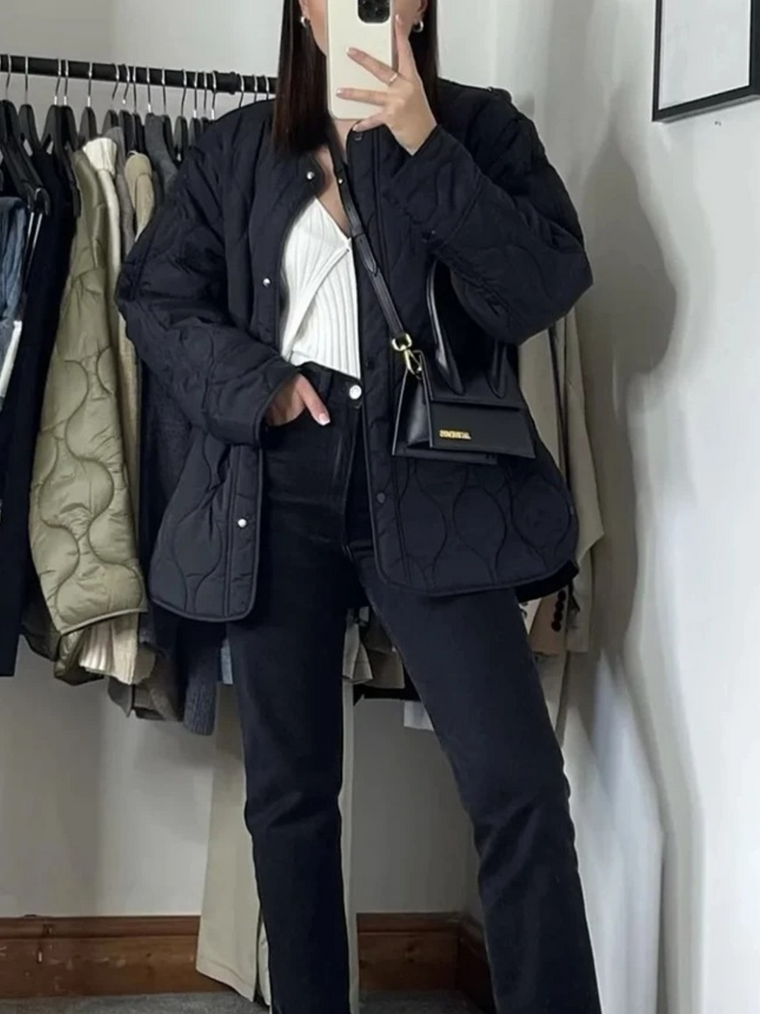Drune | Gepolsterte Jacke Damen, Leichtes Übergröße Modell Mit Taschen, Knopfverschluss