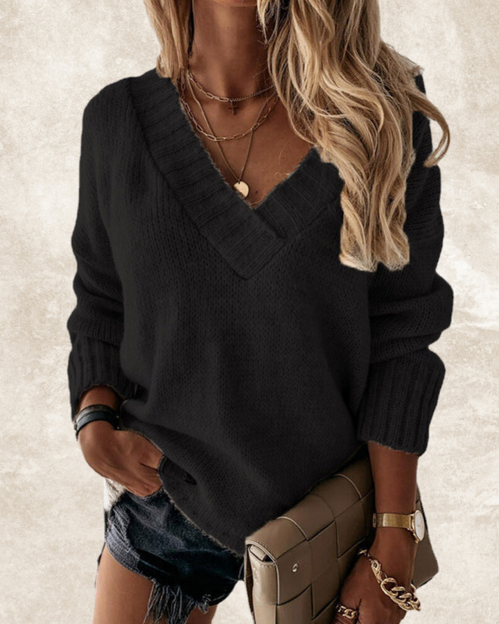 Drune | Long-sleeved V-neck sweater