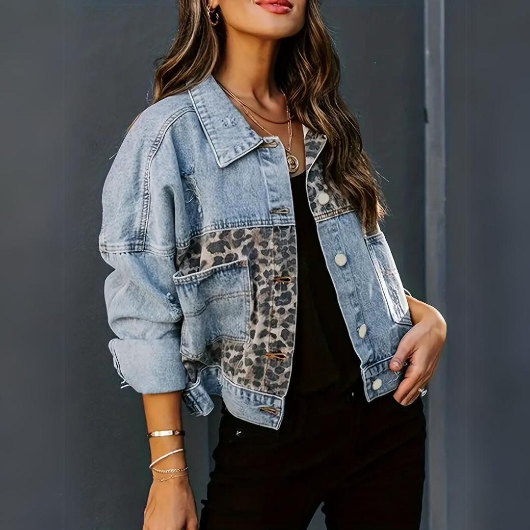 Drune | Trendige Jacke mit Leopardenmuster
