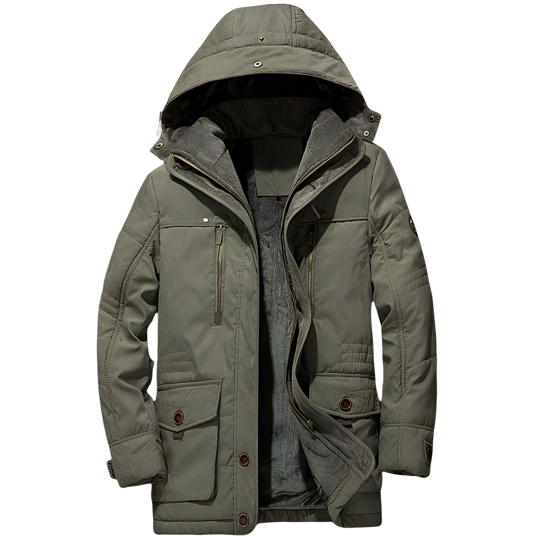 Drune | Warme, Dicke Jacke mit Kapuze für Männer
