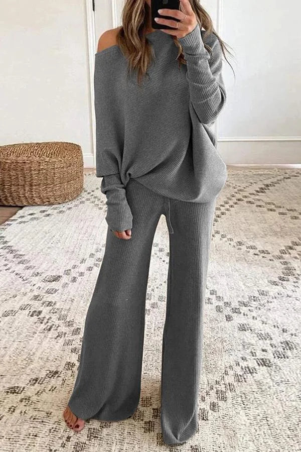 Drune | One-Shoulder-Strickanzug für Frauen