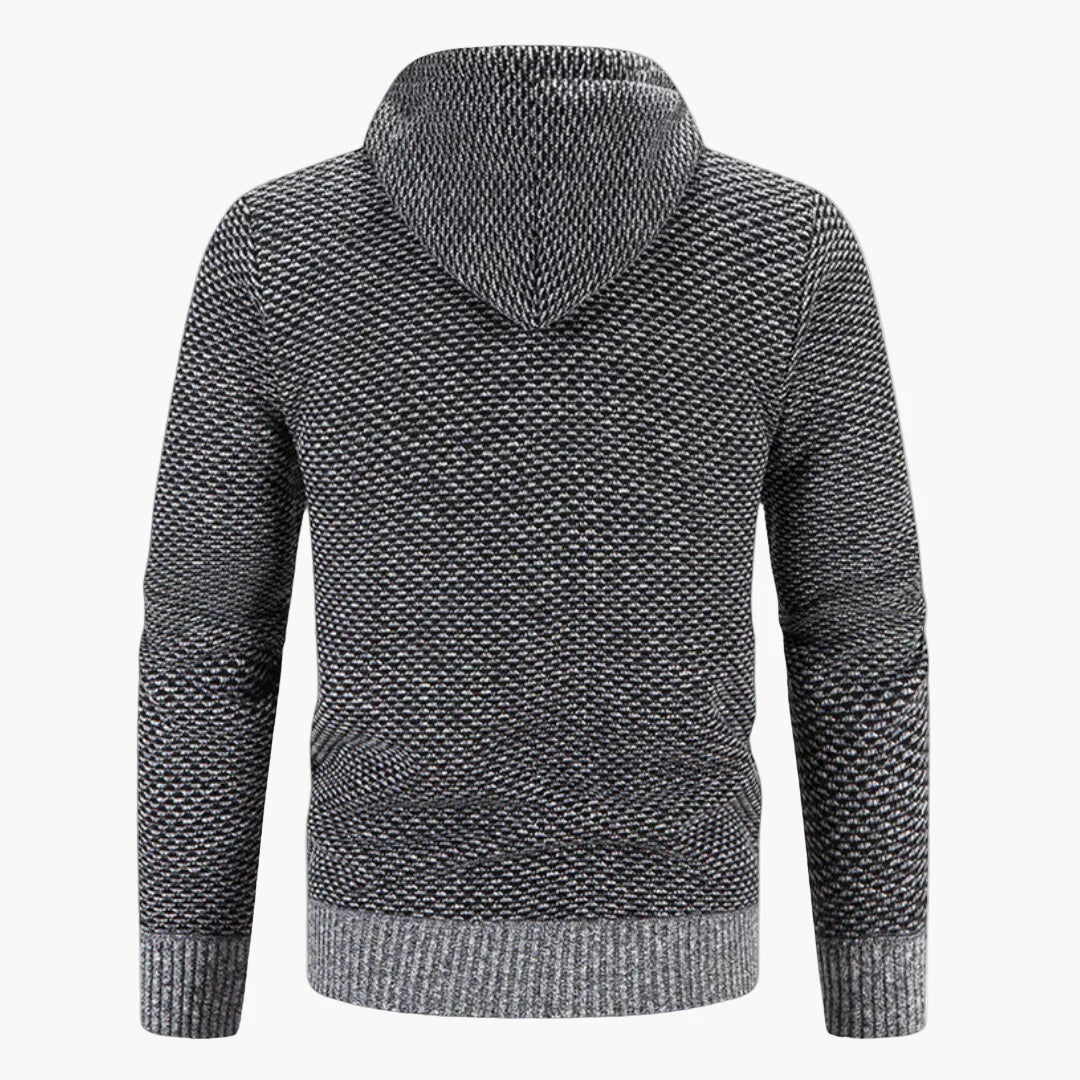 Drune | Strick-Kapuzenjacke für Herbst und Winter - Komfortabler Freizeit-Hoodie mit Reißverschluss