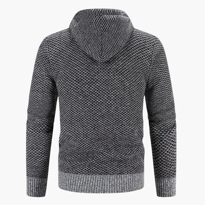 Drune | Strick-Kapuzenjacke für Herbst und Winter - Komfortabler Freizeit-Hoodie mit Reißverschluss