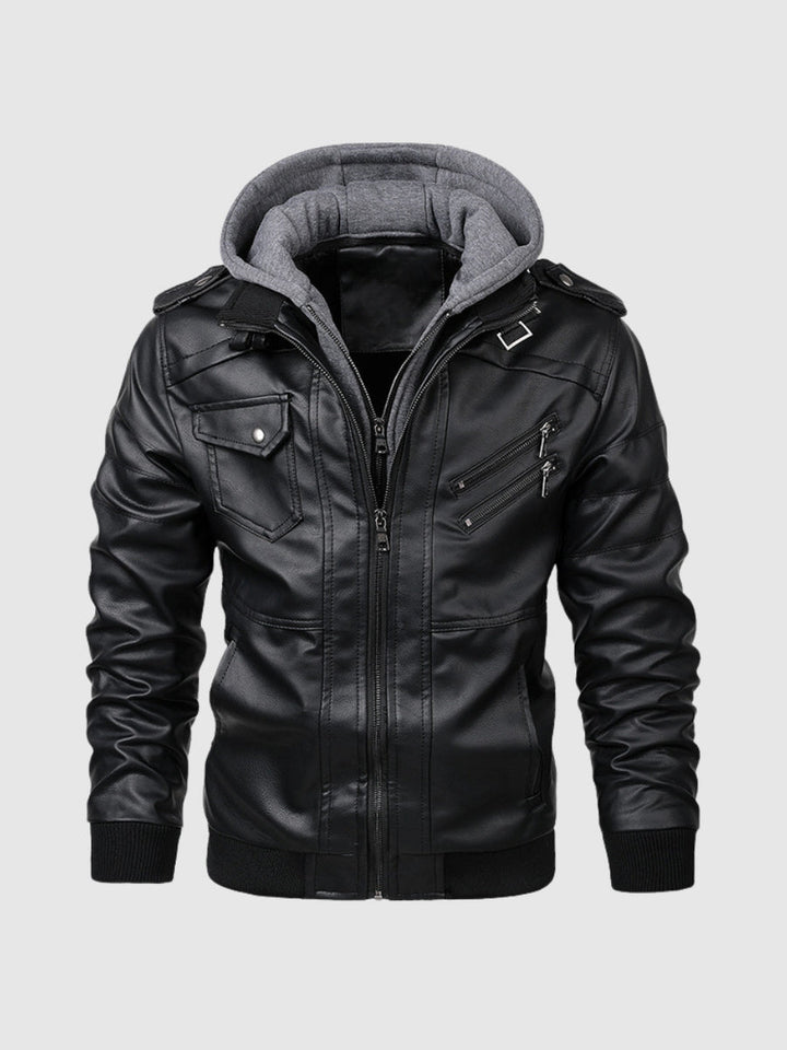 Drune | Herren Lederjacke Kunstleder Modern und Bequem