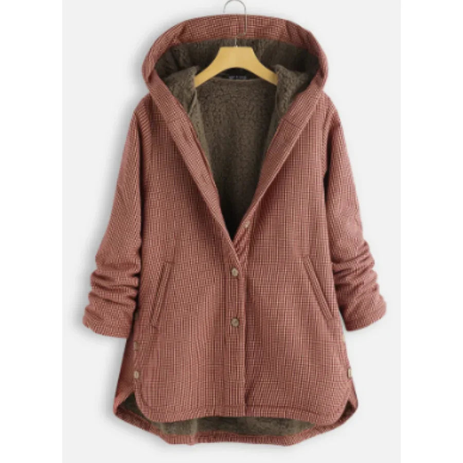 Drune | Kapuze Wollmischung Entspannte Passform Fleece Gep أط القطية Knopfleiste