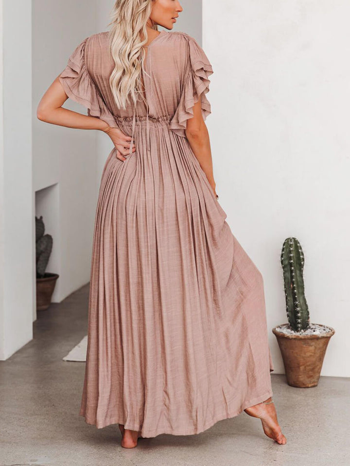 Drune | Stilvolles Maxikleid mit Flatterärmeln für Frauen