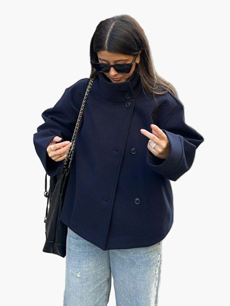 Drune | Kurze Double-Breasted Übergangsjacke - Moderner City-Look für Alltag und Büro