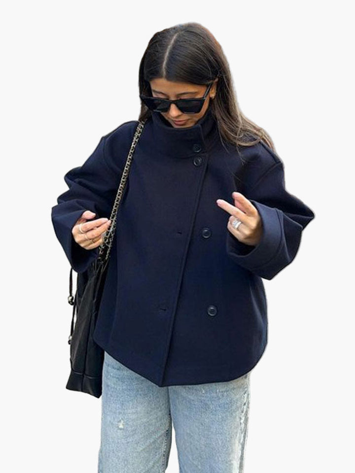 Drune | Kurze Double-Breasted Übergangsjacke - Moderner City-Look für Alltag und Büro