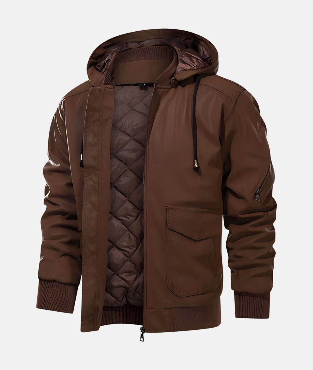 Drune | Bequeme Jacke mit Kapuze und gequiltetem Futter für Herren