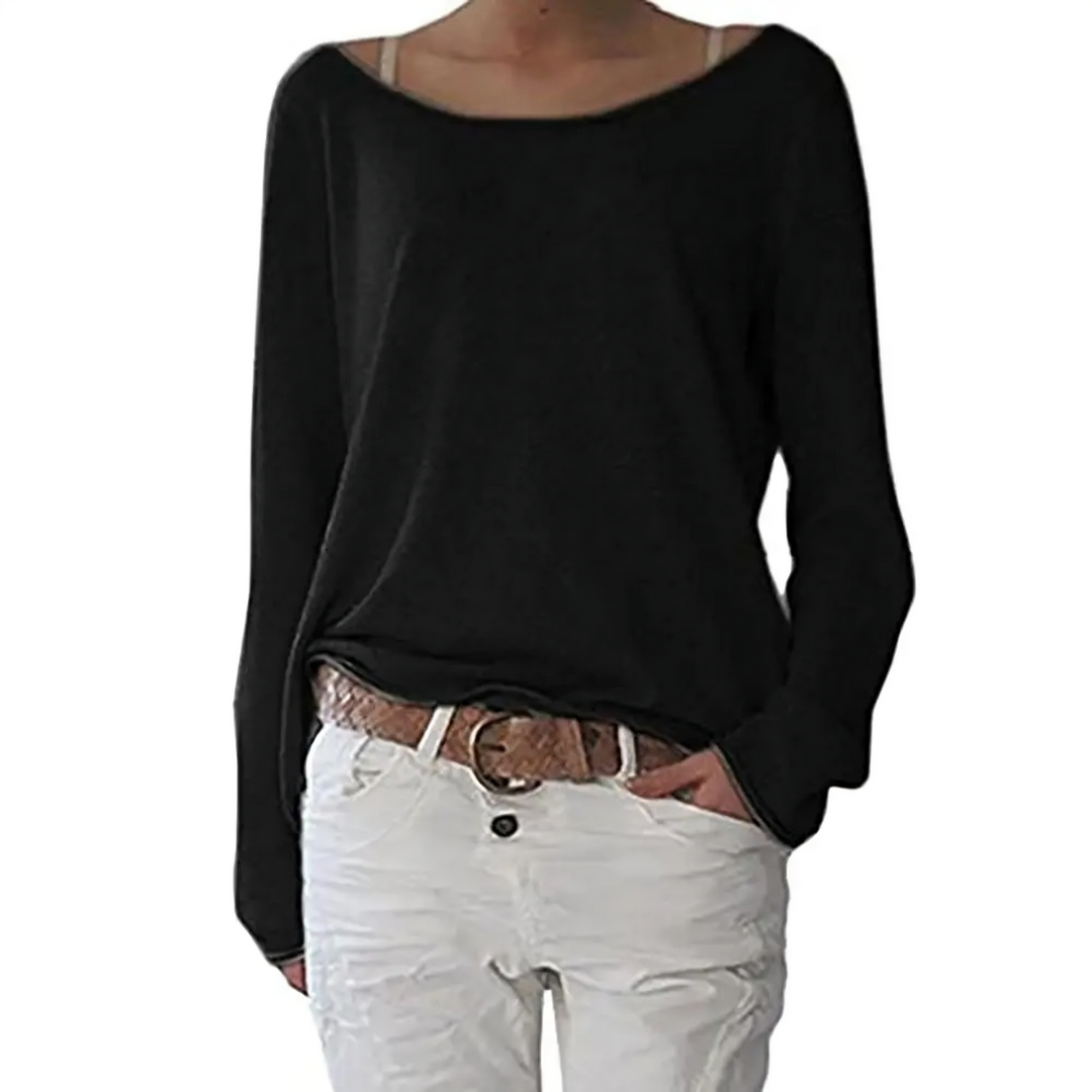 Drune | gelbes Sweatshirt mit Rundhalsausschnitt, schlicht und schmal