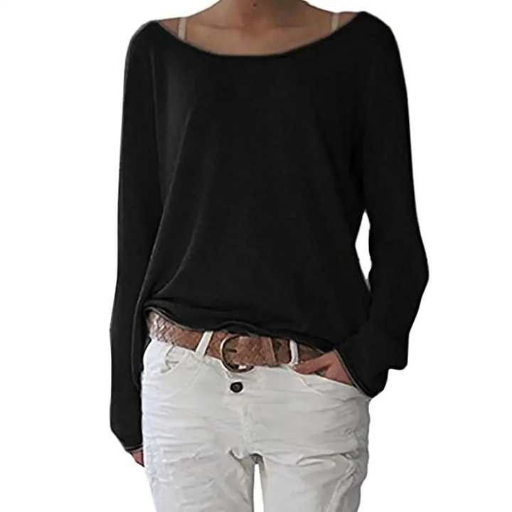 Drune | gelbes Sweatshirt mit Rundhalsausschnitt, schlicht und schmal