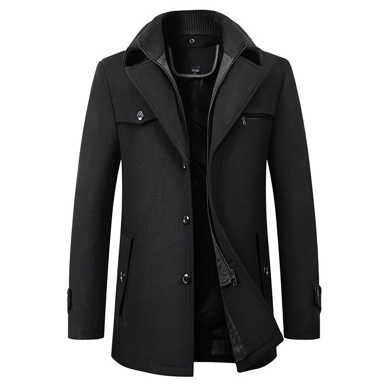 Drune | Eleganter Wintermantel aus Wolle für Männer