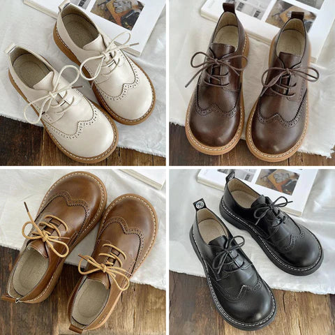 Drune | Oxford-Schuhe im Brogue-Stil mit breiter Zehenbox