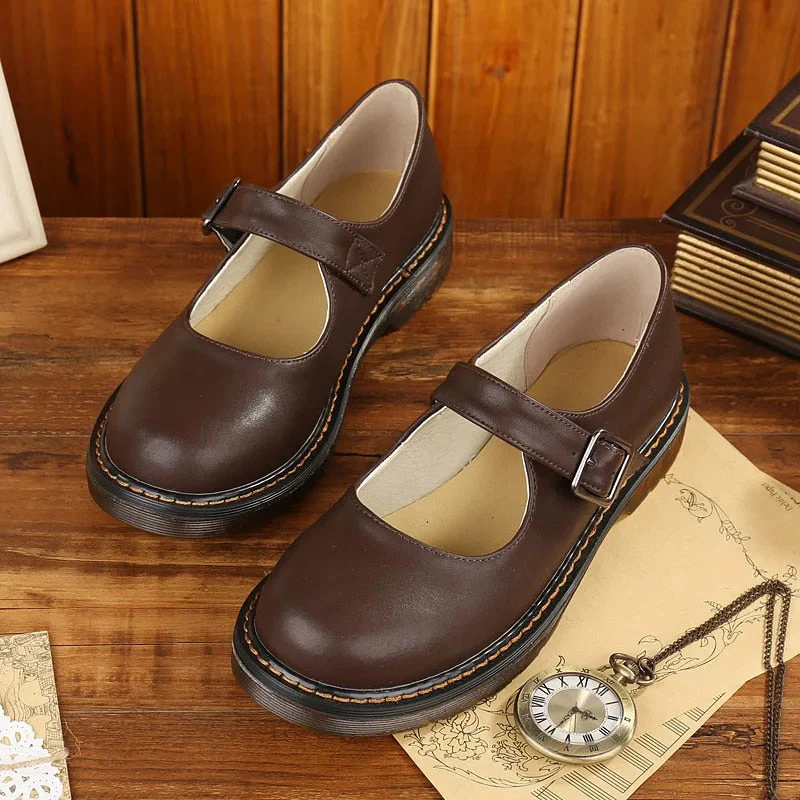 Drune | Jahrgang Schnalle Schuhe für Damen
