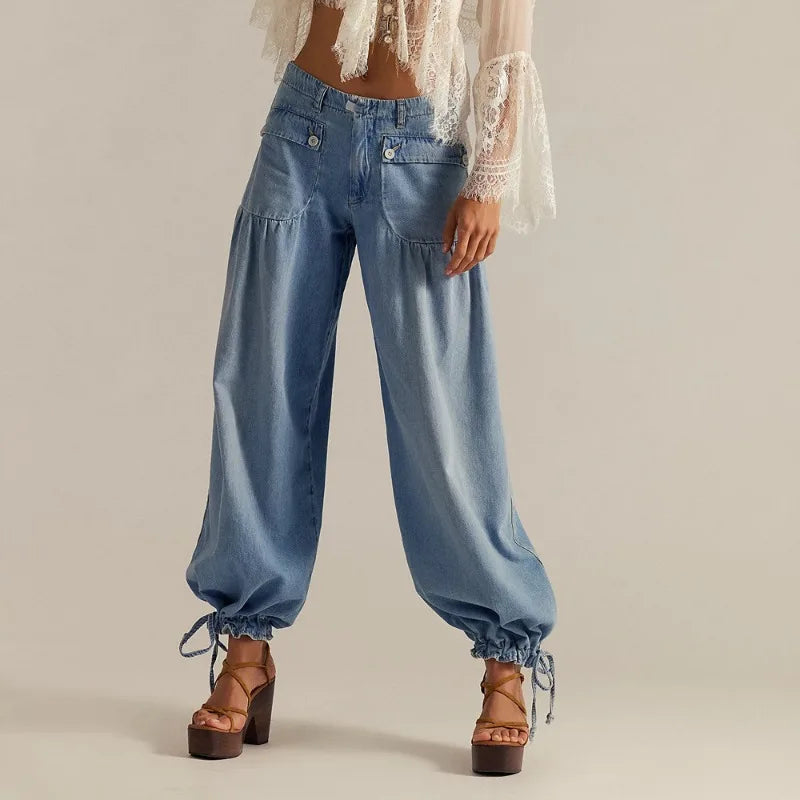 Drune | Denim Harem Jogger