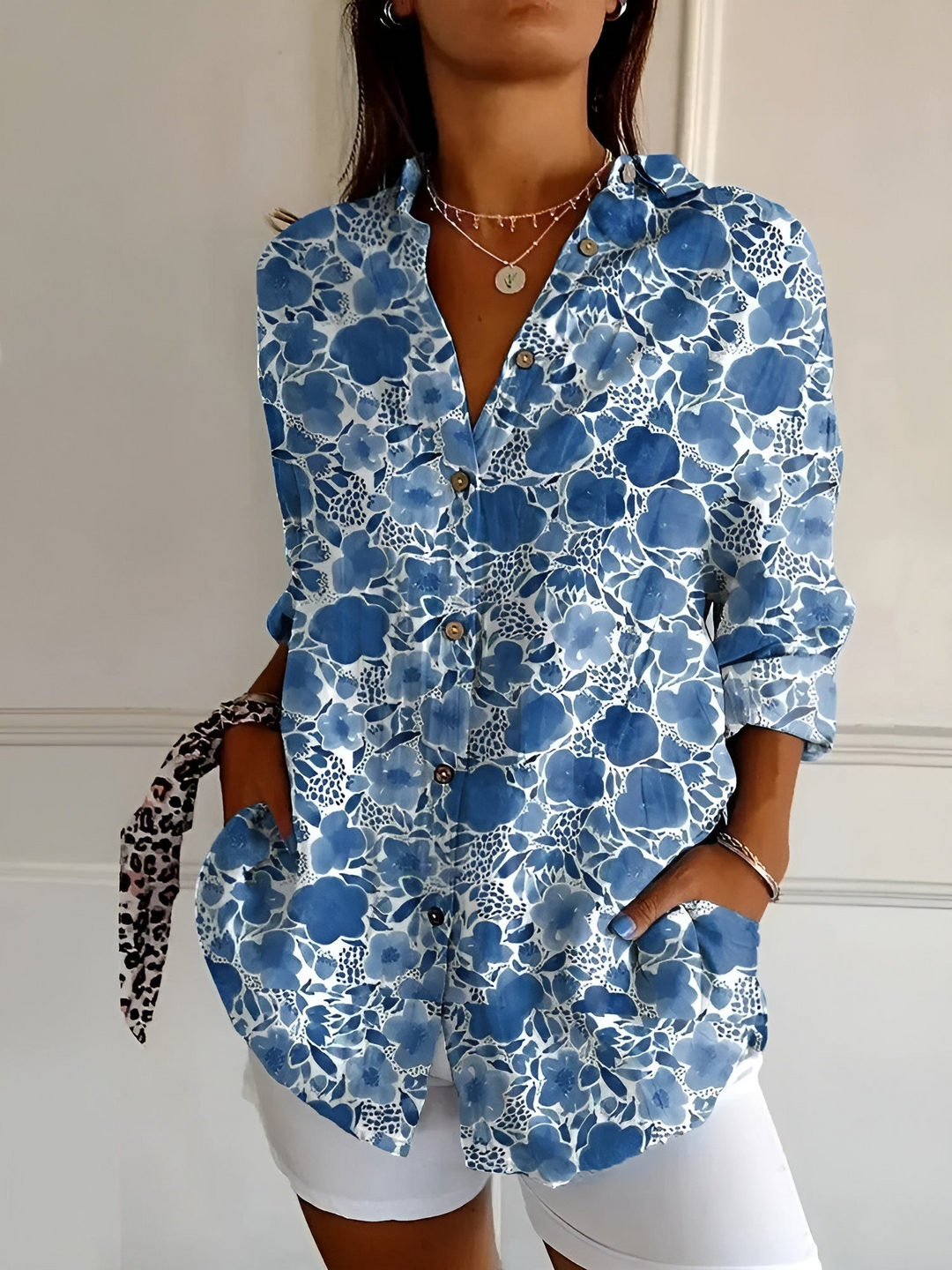Drune | Damenbluse Elegante Luftige Bluse Mit Knöpfen Für Frauen