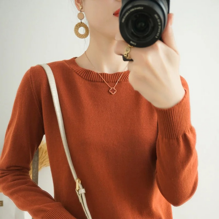 Drune | Cashmere Pullover Damen Klassischer Rundhals, Weich & Atmungsaktiv
