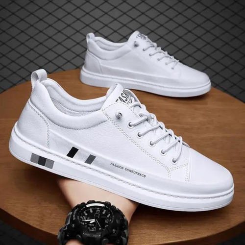 Drune | Leder Herren Sneakers Mit Buchstabenprint