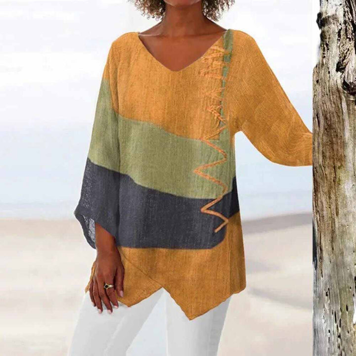 Drune | Dreifarbig Stilvolle Bluse
