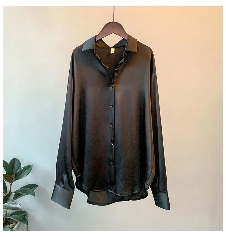 Drune Satinbluse | Bequeme elegante Bluse für Frauen