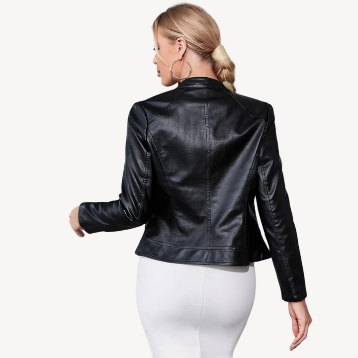 Drune | Schwarze Lederjacke für Damen
