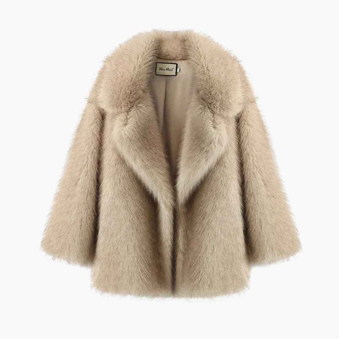 Drune | Trendy Überdimensionierte Kunstpelzjacke Für Frauen