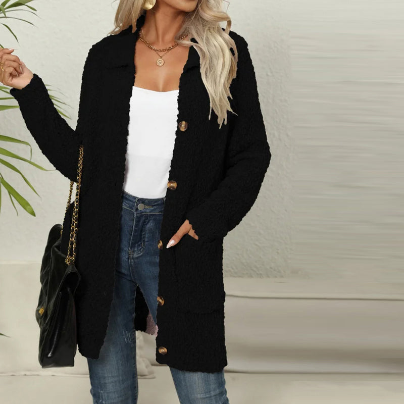 Drune | Lässiger Einfarbiger Cardigan