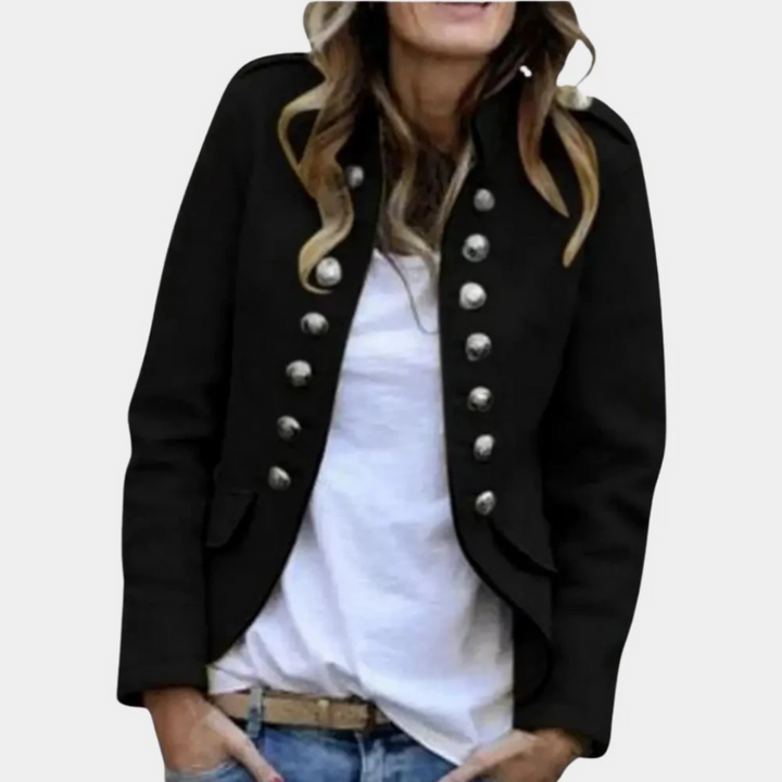 Drune | Doppelreihiger Wollmantel mit Vintage-Flair und Slim Fit