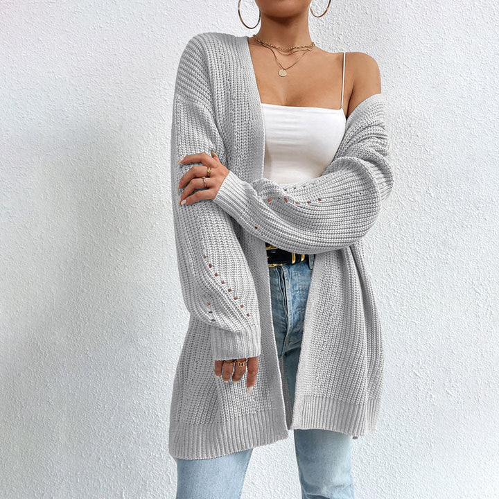 Drune | Einfarbige Elegante Strickjacke Mit Taschen