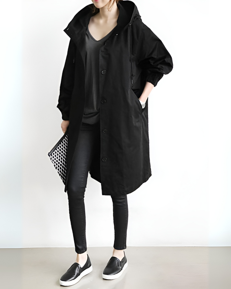 Drune | Trenchcoat mit Kapuze